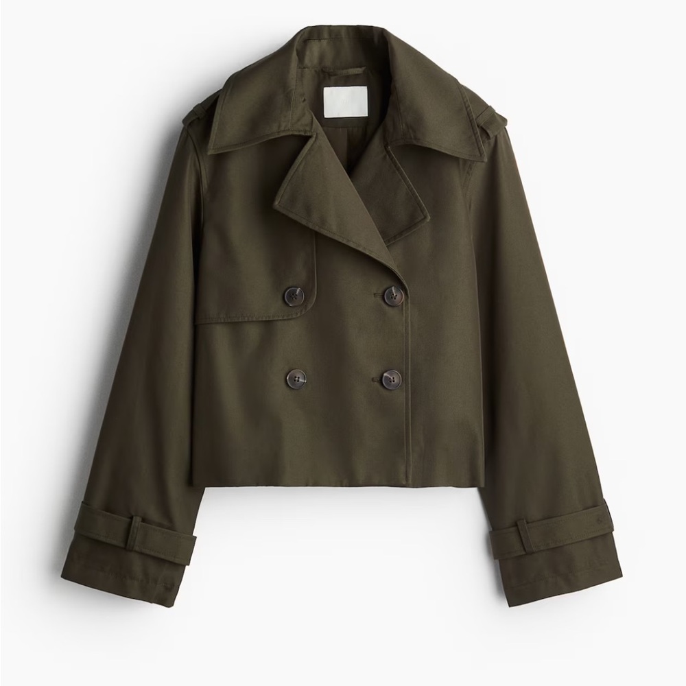 Olive Double-Breasted Women's Jacket